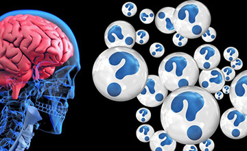 scan of a brain with young onset dementia